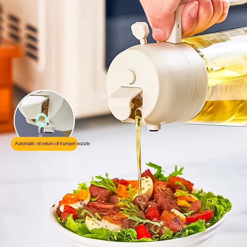 470 ml 2-in-1 Olivenöl Sprühflasche – Glas Ölspender für Küche, BBQ & Airfryer