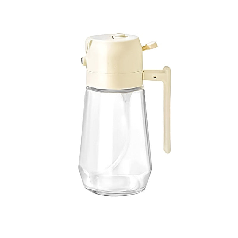 470 ml 2-in-1 Olivenöl Sprühflasche – Glas Ölspender für Küche, BBQ & Airfryer